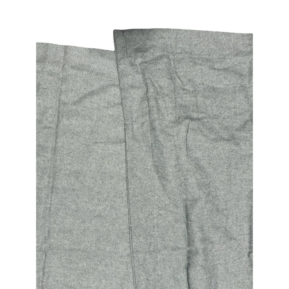 Dormisette Pillow Shams King Size 100% Cotton‎ Flannel Grey Herringbone 2